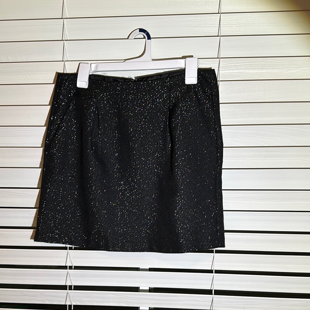 GAP Black Sequin Pencil Mini Skirt